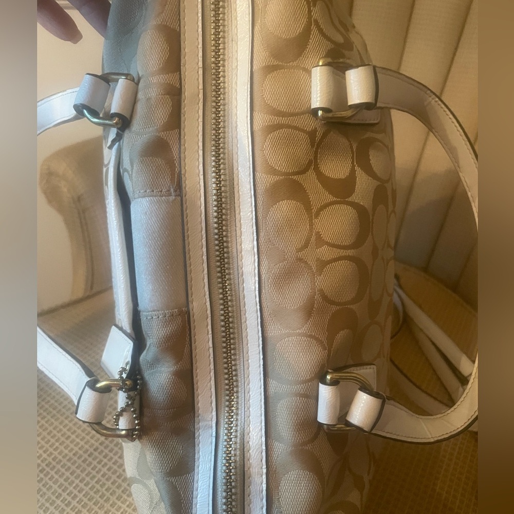Coach Signature stripe Nancy purse - GUC - Picture 11 of 13